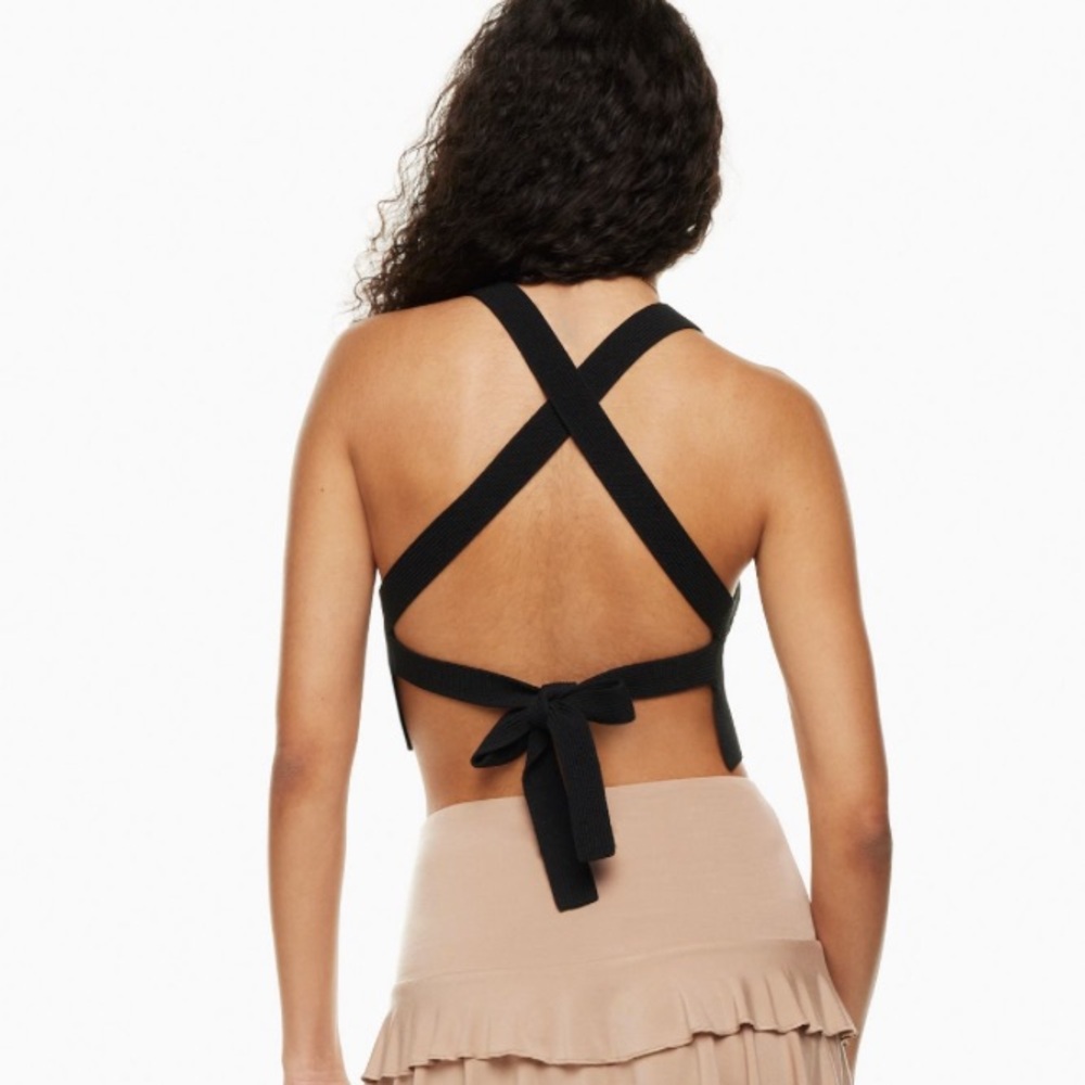 Aritzia wilfred cayenne top in black size xs